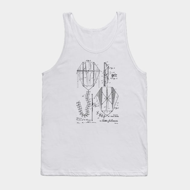 Folding Kite Vintage Patent Drawing Tank Top by TheYoungDesigns